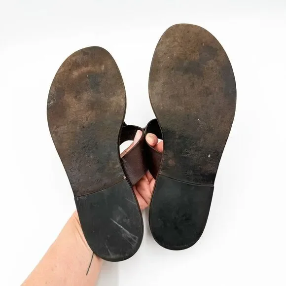 Gucci Horsebit Sandals Flat Slides Brown Leather EU 38 US 8 - Picture 11 of 13